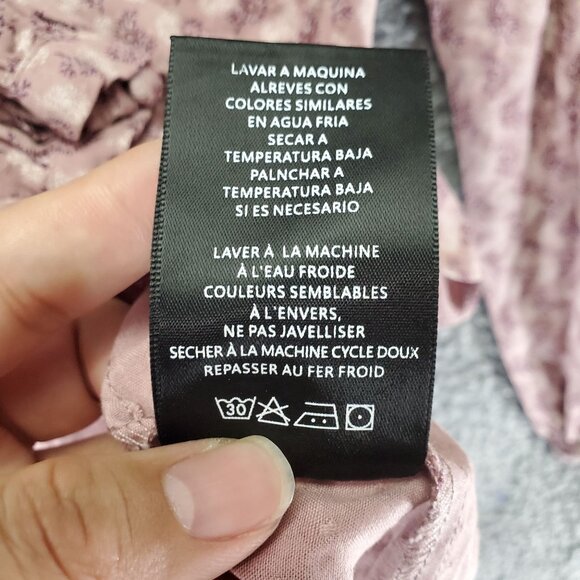 Dear John Top Womens Small Pink Lightweight Long Sleeve Printed Blouse *NWT* - Picture 4 of 12